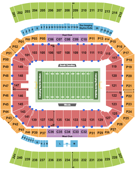 Camping World Stadium Citrus Bowl Seating Chart